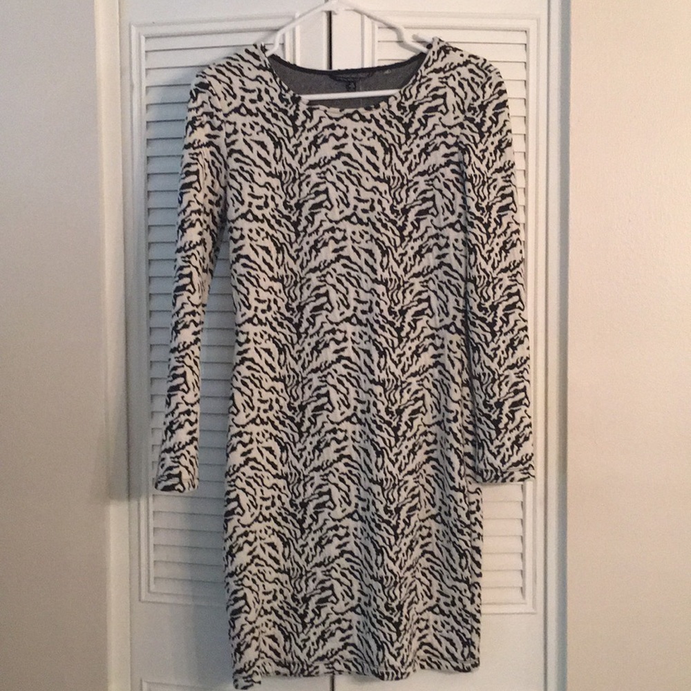 W118 Walter Baker XS zebra black white mini dress